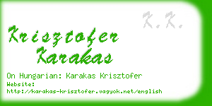 krisztofer karakas business card